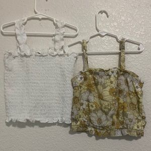Abercombie Kids Crop Top/Art Class White Tank Top